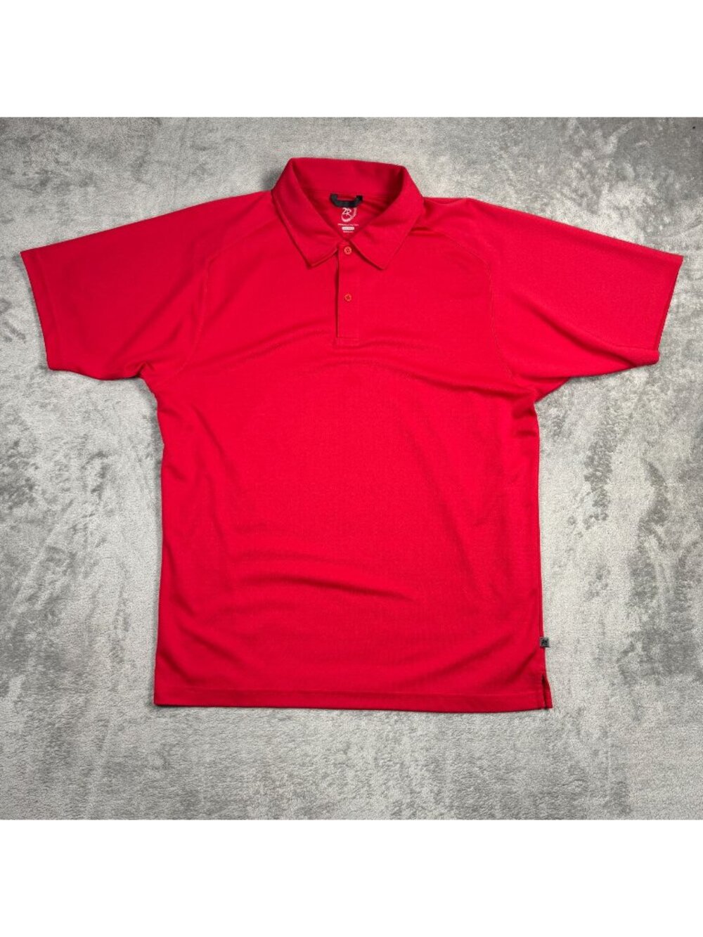 Zero Restriction Mens L Tour Series Red Short Sleeve Polo Shirt Golf Performance